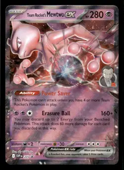 Pokemon TCG SV: Scarlet & Violet Promo Cards #205 Team Rocket's Mewtwo ex NM - Image 1