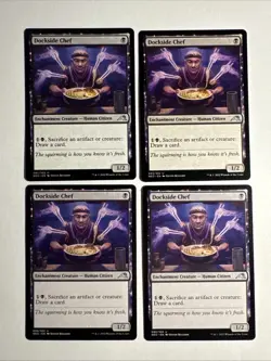 4x Mtg Kamigawa Neon Dynasty Dockside Chef NM/M Magic The Gathering - Image 1