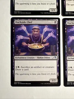 4x Mtg Kamigawa Neon Dynasty Dockside Chef NM/M Magic The Gathering - Image 2