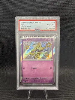 2024 POKEMON PAF EN-PALDEAN FATES SHINY RARE #148 ABRA PSA 10 - Image 1