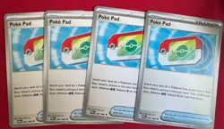 4x Poke Pad 081/088 x4 - NM Perfect Order Pokemon Playset ME03 - Image 1
