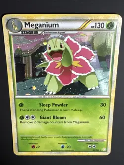 Pokemon MEGANIUM 26/123 (Cosmos Holo) HeartGold SoulSilver Deck Exclusive LP/NM - Image 3