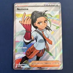 Pokemon Nemona Ultra Rare SV: Paldean Fates 229/091 NM - Image 1