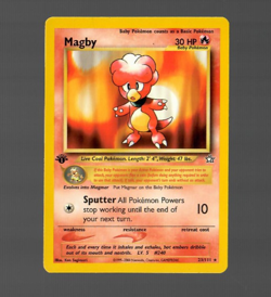 Pokemon TCG NM/MT Magby Neo Genesis 23 1st Edition Unlimited Rare - Image 1