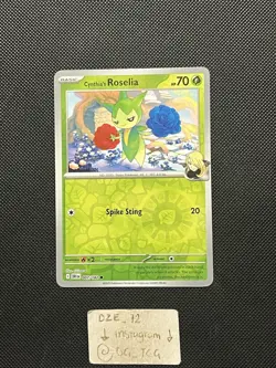 Pokemon Destined Rivals - Cynthia’s Roselia - 007/182 - Reverse Holo - M/NM - Image 1