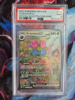 Pokemon TCG Venusaur EX 198/165 Scarlet & Violet 151 PSA 9 Graded Mint SIR - Image 1