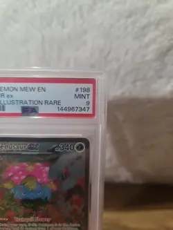 Pokemon TCG Venusaur EX Scarlet & Violet 151 Card Sir 198/165 PSA 9 English UK📈 - Image 3
