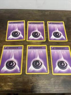 PSYCHIC ENERGY 101/102 & 129/130 WOTC 1999 Pokemon - HP (6 Card Lot) White Star - Image 2