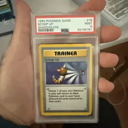 1999 Pokemon Game Scoop Up Shadowless #78 PSA 9 Mint - Image 1