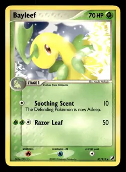 Bayleef 35/115 Uncommon Unseen Forces Pokemon LP - Image 1