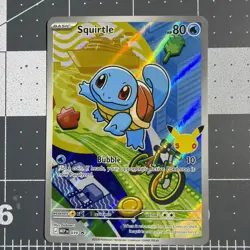 First Partner Illustration Squirtle Promo Full Art Holo 039 Pokemon TCG - Image 1