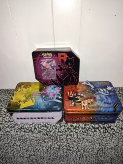 Pokemon Tin Boxes And Pokemon Cards - Image 1