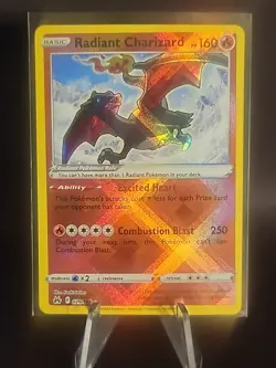 2023 POKEMON SWORD AND SHIELD CROWN ZENITH 020 RADIANT CHARIZARD - Image 3