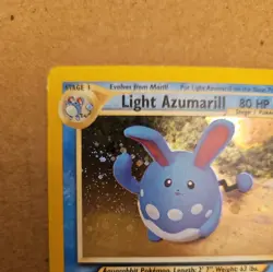 Pokemon Light Azumarill 13/105 – Neo Destiny – Holo Rare – light play - Image 2
