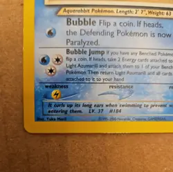 Pokemon Light Azumarill 13/105 – Neo Destiny – Holo Rare – light play - Image 5