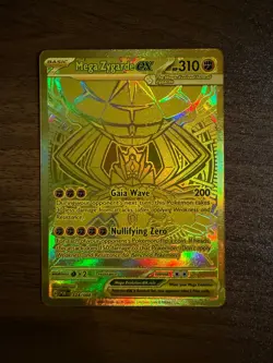 Pokemon Mega Zygarde ex Gold Hyper Rare 124/088 Perfect Order - Image 1