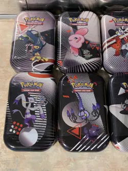 Pokemon TCG: Black Bolt & White Flare Mini Tins X8 -Full Art Set In Hand SEALED - Image 1
