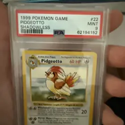 1999 Pokemon Game Pidgeotto Shadowless PSA 9 Mint #22 - Image 2