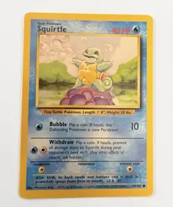 1999 Pokemon Base Set Starter Lot Bulbasaur Squirtle Staryu 44/102 63/102 65/102 - Image 5