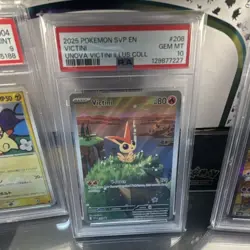Pokemon Victini 208 SVP Promo Holo Basic 80HP 120 Attack PSA 10 - Image 1