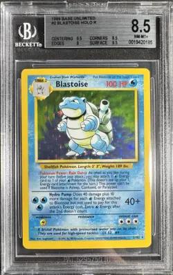 Blastoise Base Set Unlimited Holo #2 BGS Beckett 8.5 Pokemon 2/102 - Image 1