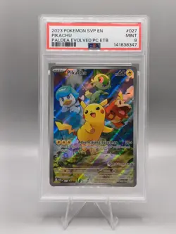 PSA 9 PIKACHU PALDEA EVOLVED ETB POKEMON CENTER PROMO - Image 1