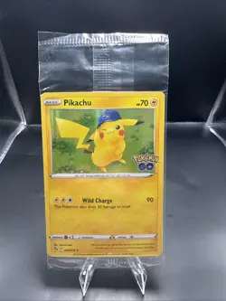 Pokemon Pikachu 028/078 English Pokemon GO Holo Sealed Promo Stamped - Image 1