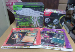 POKEMON PERFECT ORDER ETB + BOOSTER BOX + (2) ASCEDNDED TECH STICKERS LOT - Image 1