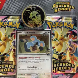Pokemon TCG Ascended Heroes 2 Pack Pokemon blister Komala Promo - Image 2