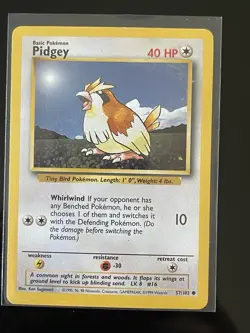 Pokemon Pidgey Base Set 57/102 Common Basic 40 HP Regular English - Image 1
