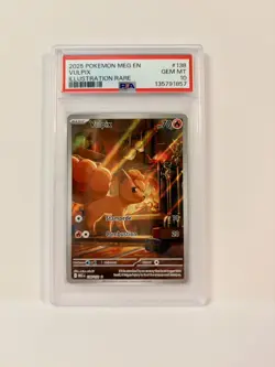 2025 POKEMON MEG EN-MEGA EVOLUTION ILLUSTRATION RARE #138 VULPIX PSA 10 - Image 1