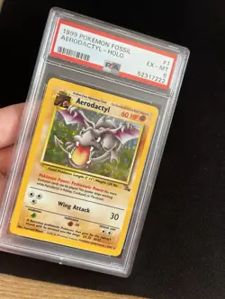 Aerodactyl 1/62 PSA 6 EXC-MINT Holo Rare Pokemon Card WOTC Fossil 1999 - Image 3