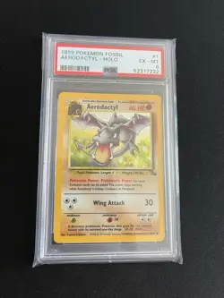 Aerodactyl 1/62 PSA 6 EXC-MINT Holo Rare Pokemon Card WOTC Fossil 1999 - Image 5