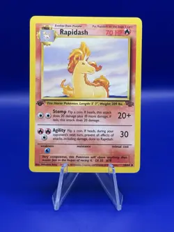 Pokemon Card - Rapidash Jungle 44/64 Uncommon 1st Edition - Image 1