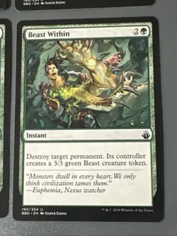 Beast Within X4 Battlebond NM Condition See Pics Front Back - Image 2