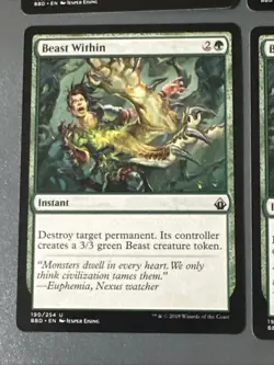 Beast Within X4 Battlebond NM Condition See Pics Front Back - Image 3