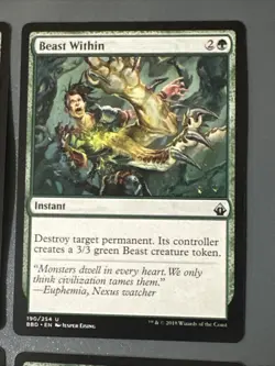 Beast Within X4 Battlebond NM Condition See Pics Front Back - Image 4