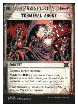 Terminal Agony (showcase)(foil) Thunder Junction MTG - NM+ *Mythic Relics* - Image 1