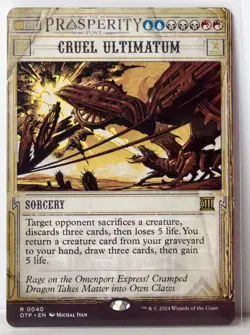 Cruel Ultimatum [New, Near Mint] MTG Showcase {Thunder Junction: Breaking News} - Image 1
