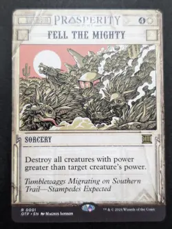 🧙🎯Magic the Gathering Fell the Mighty Showcase Outlaws Of Thunder Junction NM - Image 1