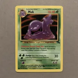 Pokemon Cards Muk 28/62 Unlimited Fossil WOTC Rare NM - Image 1