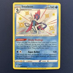 Pokemon TCG Inteleon - Shining Fates: Shiny Vault SV027/SV122 - Holo Rare NM - Image 1