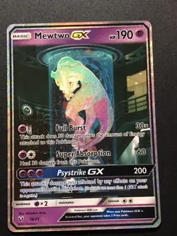 🔥 2017 Pokemon TGC MEWTWO GX Full Art Holo SECRET RARE 78/73 Shining Legends - Image 4