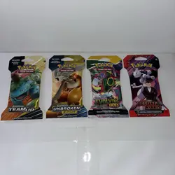 Pokemon TCG Evolving Skies Sleeved Booster Pack Team Up Unbroken Bond Packs x4 - Image 5