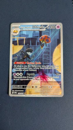 Pokemon Team Rockets Orbeetle 198/182 Additional Ink Blot Misprint Factory Error - Image 1