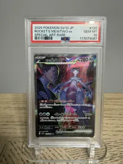 PSA 10 Team Rocket's Mewtwo ex SAR 125/098 Glory of Team Rocket Pokemon Japanese - Image 1