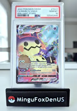 2022 POKEMON SWORD & SHIELD BRILLIANT STARS #TG17 FULL ART/MIMIKYU VMAX PSA 10 - Image 1