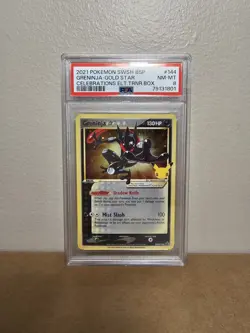 2021 Pokemon TCG Greninja Gold Star SWSH144 Celebrations Black Star Promo PSA 8 - Image 1