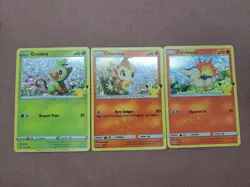 2021 Pokemon McDonald Collection Grooky 8/25 Chimchar 12/25 Cyndaquil 10/25 Holo - Image 1