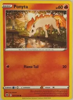 Ponyta 021/189 SWSH10: Astral Radiance Pokemon TCG Common NEAR MINT - Image 1